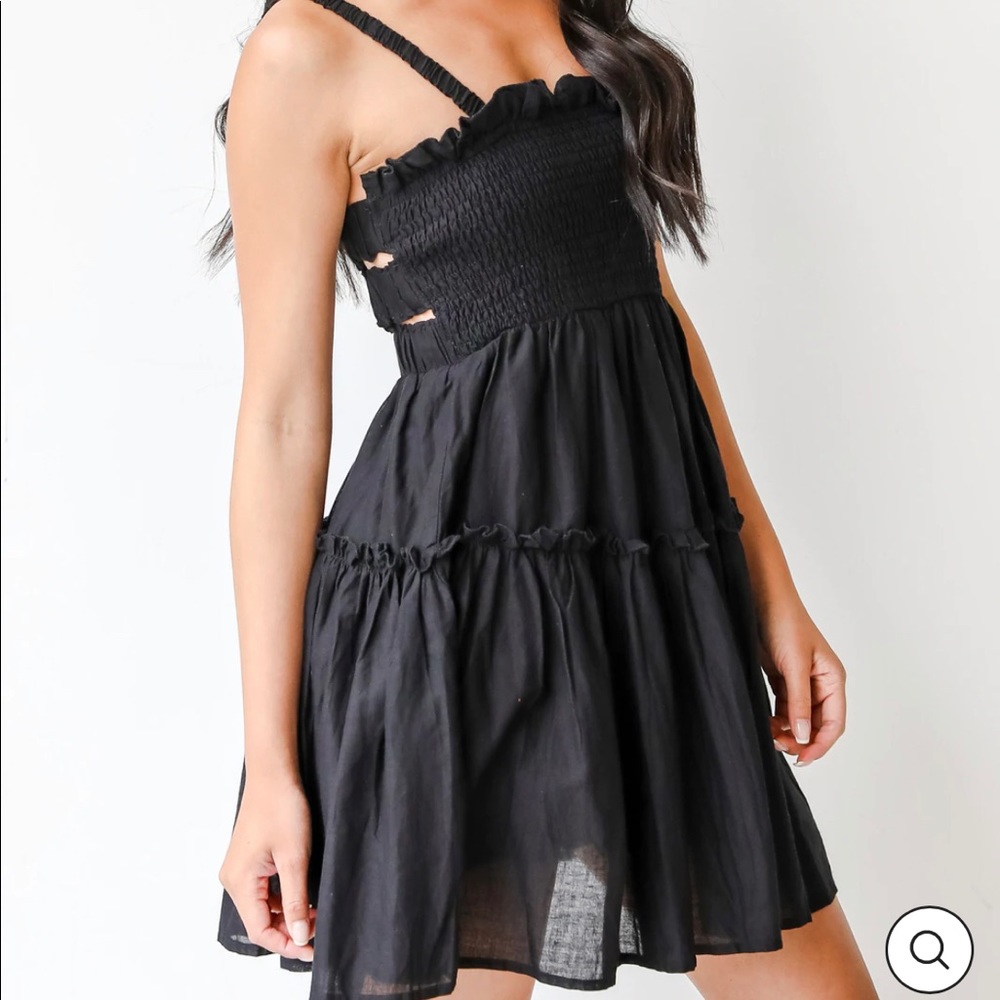 Perfect black mini summer dress! Size S. Brand new